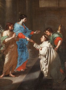 Mystické zasnoubení blahoslaveného Heřmana Josefa s Pannou Marií. od Jean Guillaume Carlier