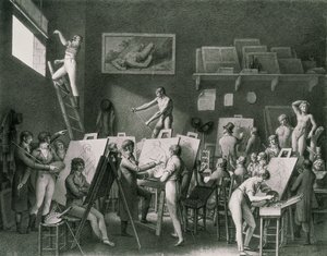 Studio Jacquese Louise Davida (1748-1825) od Jean Henri Cless