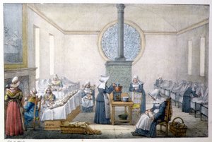 Nalezené děti (sirotčinec) - Litografie od Marleta, konec 19. století od Jean Henri Marlet