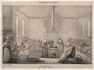 Scény Paříže: Foundling Hospital. od Jean Henri Marlet