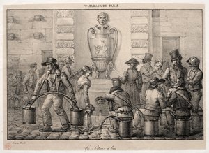 Scény Paříže: Nosiči vody. od Jean Henri Marlet
