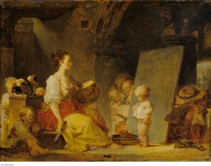 Fragonard - Řekni prosím, asi 1780 od Jean Honore Fragonard