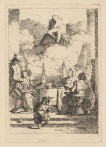 Banket Antonia a Kleopatry od Jean Honoré Fragonard after Giovanni Battista Tiepolo