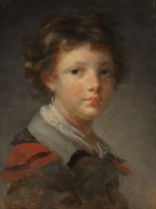 Chlapec v plášti s červenou podšívkou, 80. léta 18. století od Jean Honore Fragonard