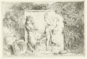 Tanec satyrů Bacchanales (název série) Nymfy a satyři (název série) od Jean Honore Fragonard