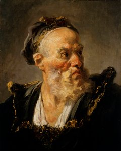 Kopf eines alten Mannes von Jean Honore Fragonard
