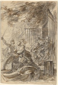 Isabella opouští svůj domov, aby následovala Odorica a jeho muže od Jean Honore Fragonard