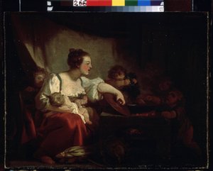 ""Chudá rodina"" (Chudá rodina) Obraz Jean Honore Fragonard (1732-1806) 1760-1762 Puškinovo muzeum, Moskva od Jean Honore Fragonard