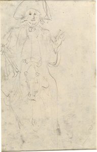 Muž na koni [verso] od Jean Honore Fragonard