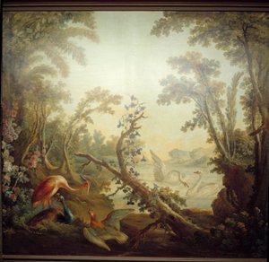 Marteau salonek znamení: labutí krajina. Jean Baptiste Huet (1745-1811) a Jean Honore Fragonard (1732-1806) od Jean Honore Fragonard