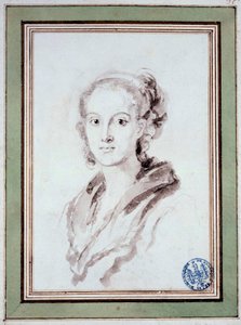 Portrét Marguerite Gerard (1767-1837) francouzská malířka, švagrová Fragonarda Kresba v pračce Jean Honore Fragonard (1732-1806) 1800 kolem Besanconu, Musee des Beaux Arts od Jean Honore Fragonard