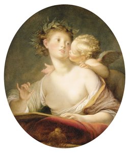 Sappho Inspirováno Cupidem od Jean Honore Fragonard