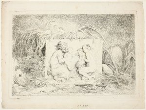 Satyrové tančí, z knihy Bakchanálie aneb Satyrské hry od Jean Honore Fragonard