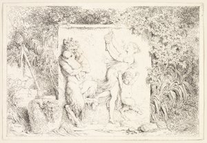 Satyrové tančí z Bakchanálií aneb Satyrské hry od Jean Honore Fragonard