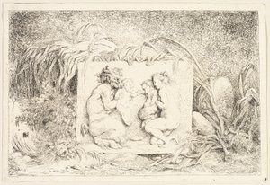 Satyrova rodina z Bakchanálií aneb Satyrovy hry od Jean Honore Fragonard
