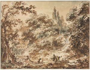 Scéna v parku od Jean Honore Fragonard
