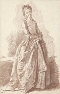 Mladá žena stojí, čelí od Jean Honore Fragonard