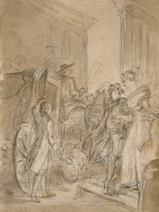 The Departure by Coach, c.1780-89 od Jean Honore Fragonard