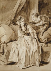 Dopis nebo Španělská konverzace od Jean-Honore Fragonard