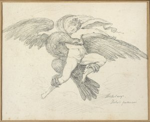 Znásilnění Ganymeda, po Michelangelovi od Jean Honore Fragonard