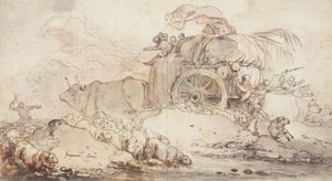 Zastavený vozík, 1759 od Jean Honore Fragonard