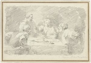 Večeře v Emauzích od Jean Honore Fragonard