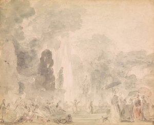Pohled do parku, konec 70. let 18. století. od Jean Honore Fragonard