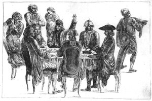 Filozofové při večeři, asi 1775