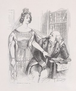 Sbohem, šansony z The Complete Works of Béranger, 1836. od Jean Ignace Isidore Gérard