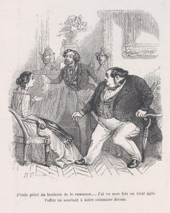 Byl jsem připraven o to štěstí, že jsem to mohl zvednout... Stokrát jsem viděl agilní nabídku soupeře..., 1843. od Jean Ignace Isidore Gérard