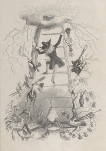 Ilustrace v Jerome Paturot, Louis Reybaud, Paříž, 1846, ca. 1846. od Jean Ignace Isidore Gérard