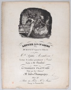 Dopis napsaný z Algeru, ca. 1835.