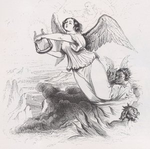 Anděl ve vyhnanství z Úplných Bérangerových děl, 1836.