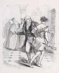 Prchající múza z The Complete Works of Béranger, 1836. od Jean Ignace Isidore Gérard