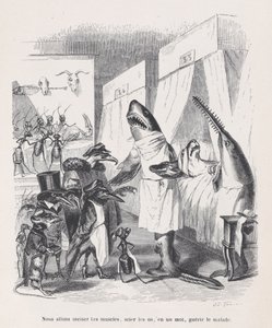 Chystáme se nařezat svaly, řezat kosti, jedním slovem léčit nemocné ze Sc..., ca. 1837-47. od Jean Ignace Isidore Gérard