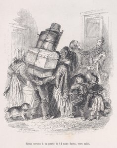 V poledne budeme bez problémů u vašich dveří. z Malé bídy lidského života, 1843. od Jean Ignace Isidore Gérard
