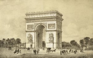 LArc de Triomphe, Paříž, ryl Auguste Bry