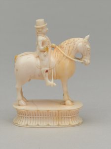 Bílý rytíř, šachová figurka, Indie, cca 1820