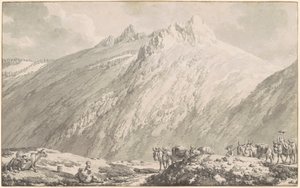 Průsmyk Grimsel od Jean Jacques Francois Le Barbier