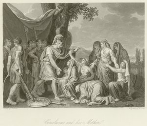 Coriolanus a jeho matka od Jean Jacques Francois Lebarbier