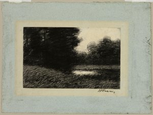 Krajina s rybníkem od Jean Jacques Henner