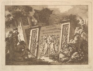 Frontispiece, z Recueil de Compositions par Lagrenée Le Jeune Collection of Compositio..., 1782. od Jean Jacques Lagrenee