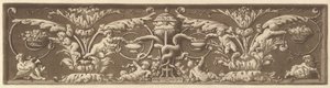 Okrasný vlys s putti a propletenými hady, z Recueil de Différentes Compositi..., 1784.