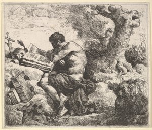 Svatý Jeroným v krajině, 1762-63. od Jean Jacques Lagrenee