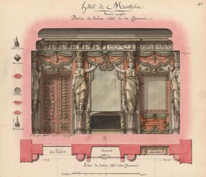 Hotel Montholon. Projekt salonu, 1786.