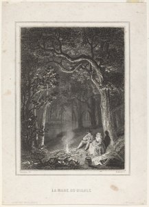 Čertův rybník od Jean Jacques Outhwaite, after Charles François Daubigny