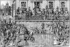 Smrt krále Jindřicha II na turnaji, 1559 1570 od Jean Jacques Perrissin