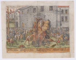 Poprava Anny du Bourg dne 23. prosince 1559, 1568 od Jean Jacques Perrissin