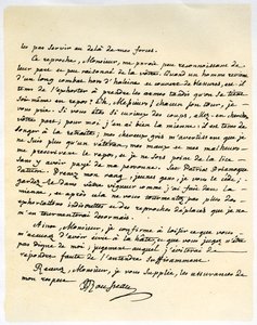 Dopis od Jeana Jaquese Rousseaua, 15. července 1764.