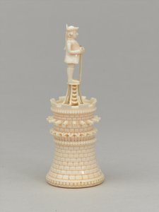 Bílá věž, šachová figurka, Indie, cca 1820 od Jean Jacques Scherrer